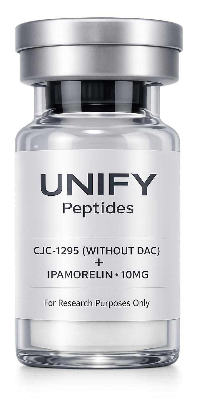 UNIFY CJC-1295 (No DAC) + Ipamorelin research peptide vial